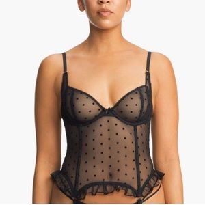 Savage x Fenty Flock Dot Bustier Sz Large